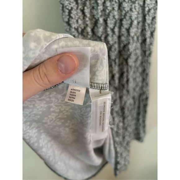 Loft SZ XS Lot of Two Dresses Smocked Tiered Sun Dresses Red and Gray Printed - Picture 9 of 11